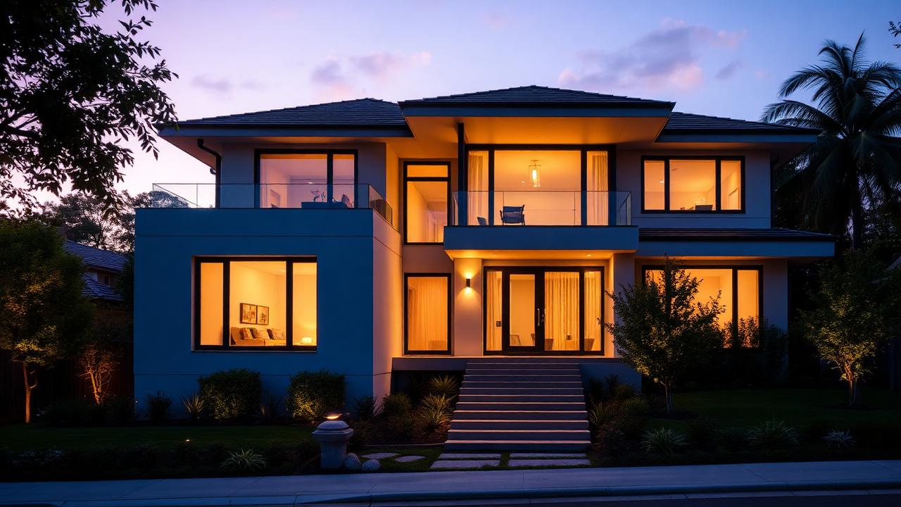 Modern luxury smart home living room in Perth